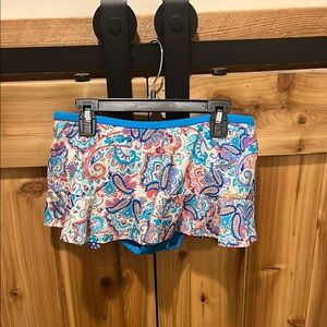 L.L. Bean Kids Paisley Bikini Skirt Bottom - Blue and Pink